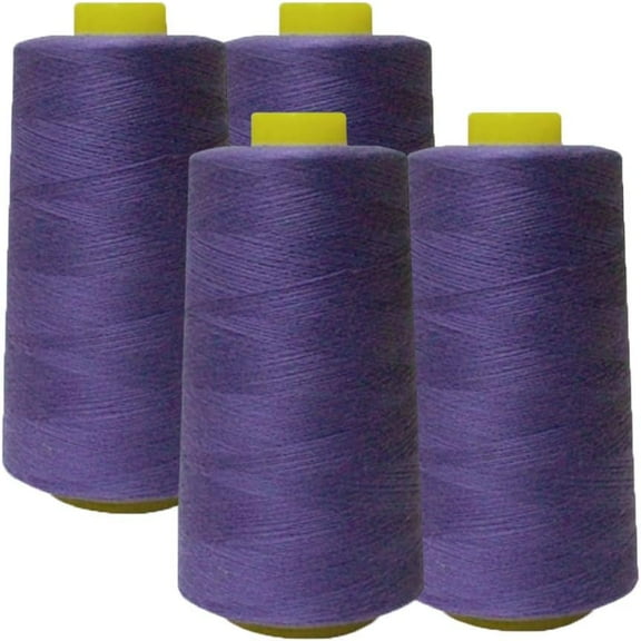 Sedona Designz, Inc. All Purpose Sewing Thread - 100% Polyester - 4 PACK of 6000 Yard Each Spools - for Sewing, Quilting, Serger Machines, Overlock, Merrow & Hand Embroidery.
