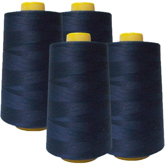 Sedona Designz, Inc. All Purpose Sewing Thread - 100% Polyester - 4 PACK of 6000 Yard Each Spools - for Sewing, Quilting, Serger Machines, Overlock, Merrow & Hand Embroidery.