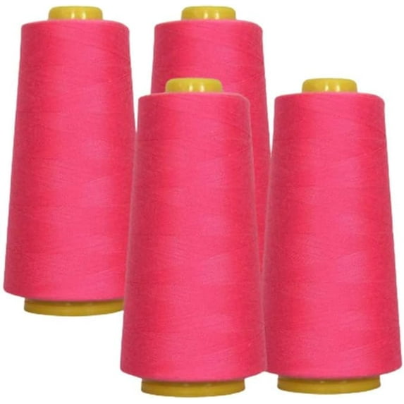 Sedona Designz, Inc. All Purpose Sewing Thread - 100% Polyester - 4 PACK of 6000 Yard Each Spools - for Sewing, Quilting, Serger Machines, Overlock, Merrow & Hand Embroidery.