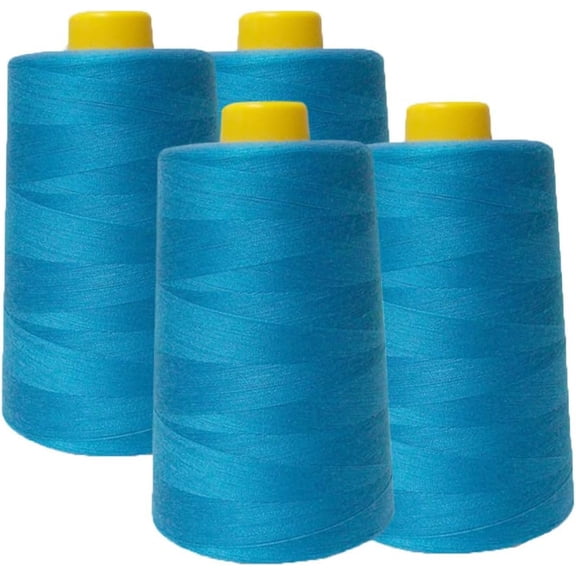 Sedona Designz, Inc. All Purpose Sewing Thread - 100% Polyester - 4 PACK of 6000 Yard Each Spools - for Sewing, Quilting, Serger Machines, Overlock, Merrow & Hand Embroidery.
