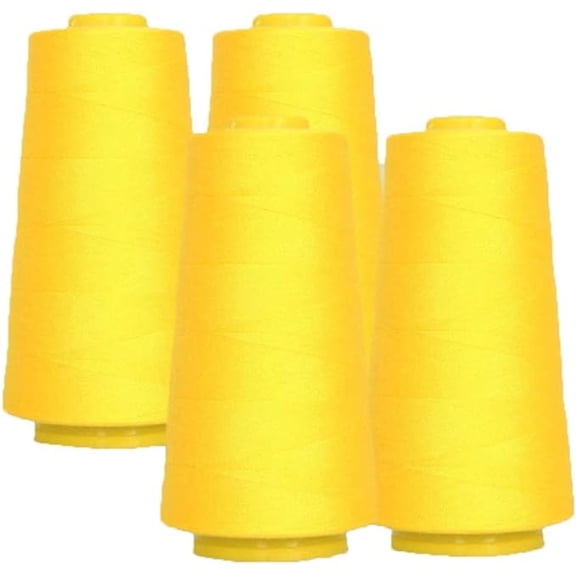 Sedona Designz, Inc. All Purpose Sewing Thread - 100% Polyester - 4 PACK of 6000 Yard Each Spools - for Sewing, Quilting, Serger Machines, Overlock, Merrow & Hand Embroidery.