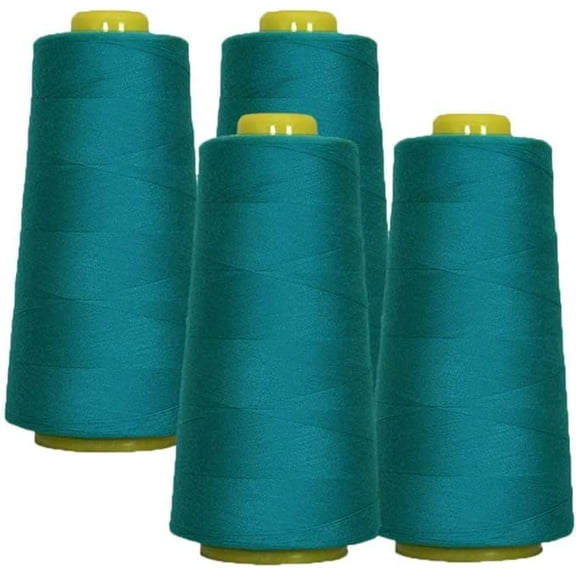 Sedona Designz, Inc. All Purpose Sewing Thread - 100% Polyester - 4 PACK of 6000 Yard Each Spools - for Sewing, Quilting, Serger Machines, Overlock, Merrow & Hand Embroidery.