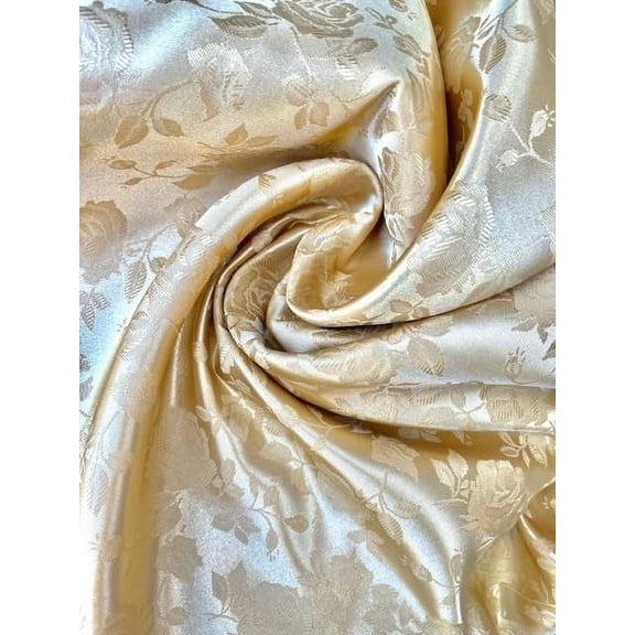 Sedona Designz, Inc. Satin Jacquard Rose Brocade Fabric by The Yard - 58 Inch Wide…