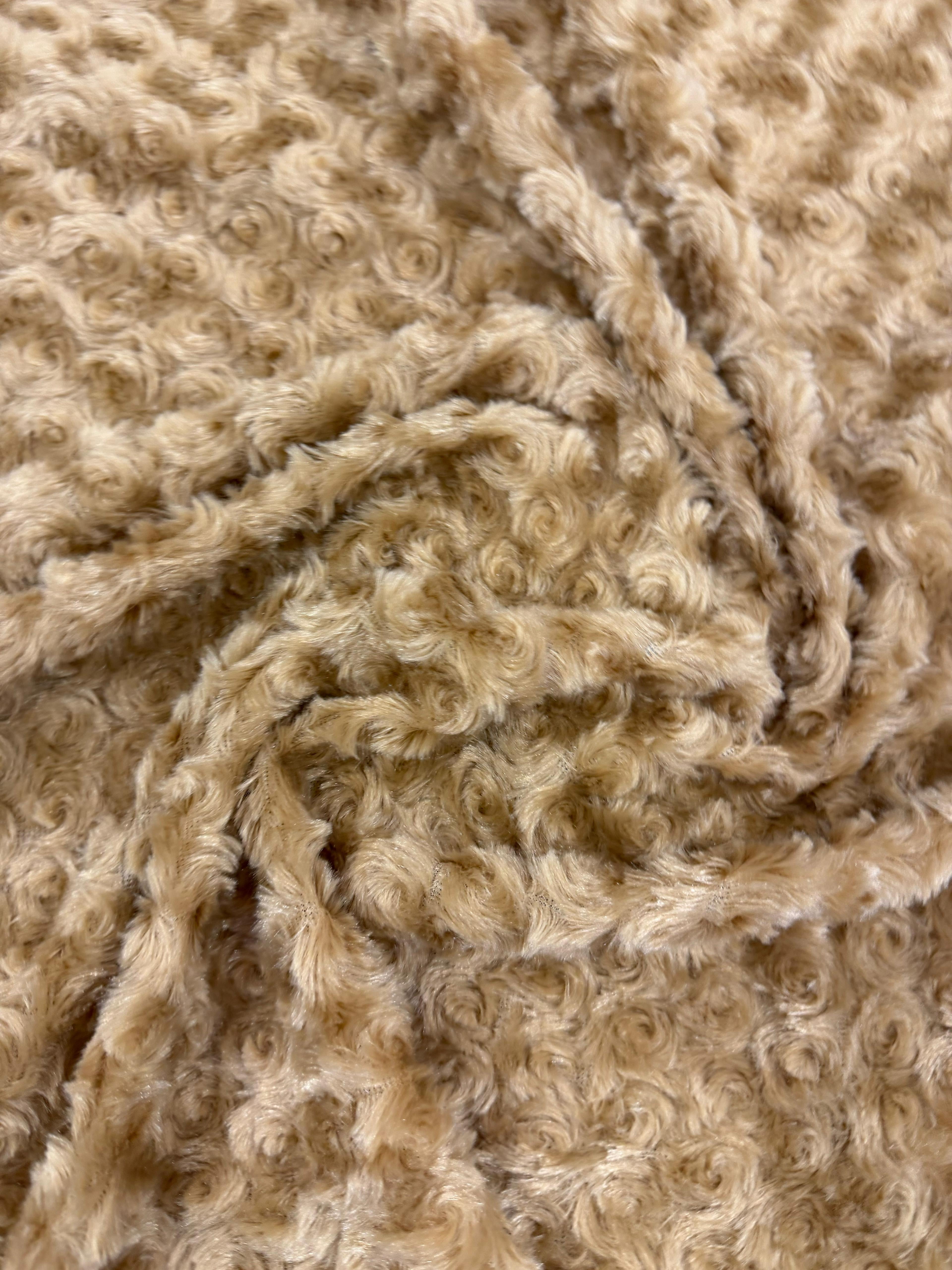 Sedona Designz Rose Faux Fur Fabric - Soft Plush Material, DIY Sewing Projects, Craft Supplies, Custom Blankets, Home Textiles
