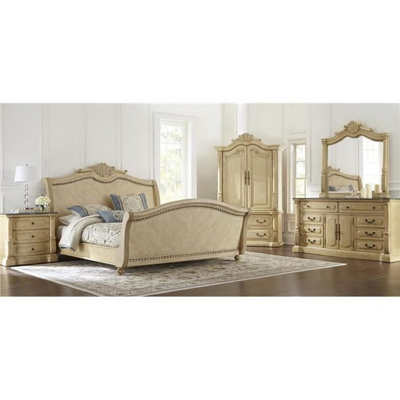 Sedona Dresser with Marble Top, Distressed Whitewash