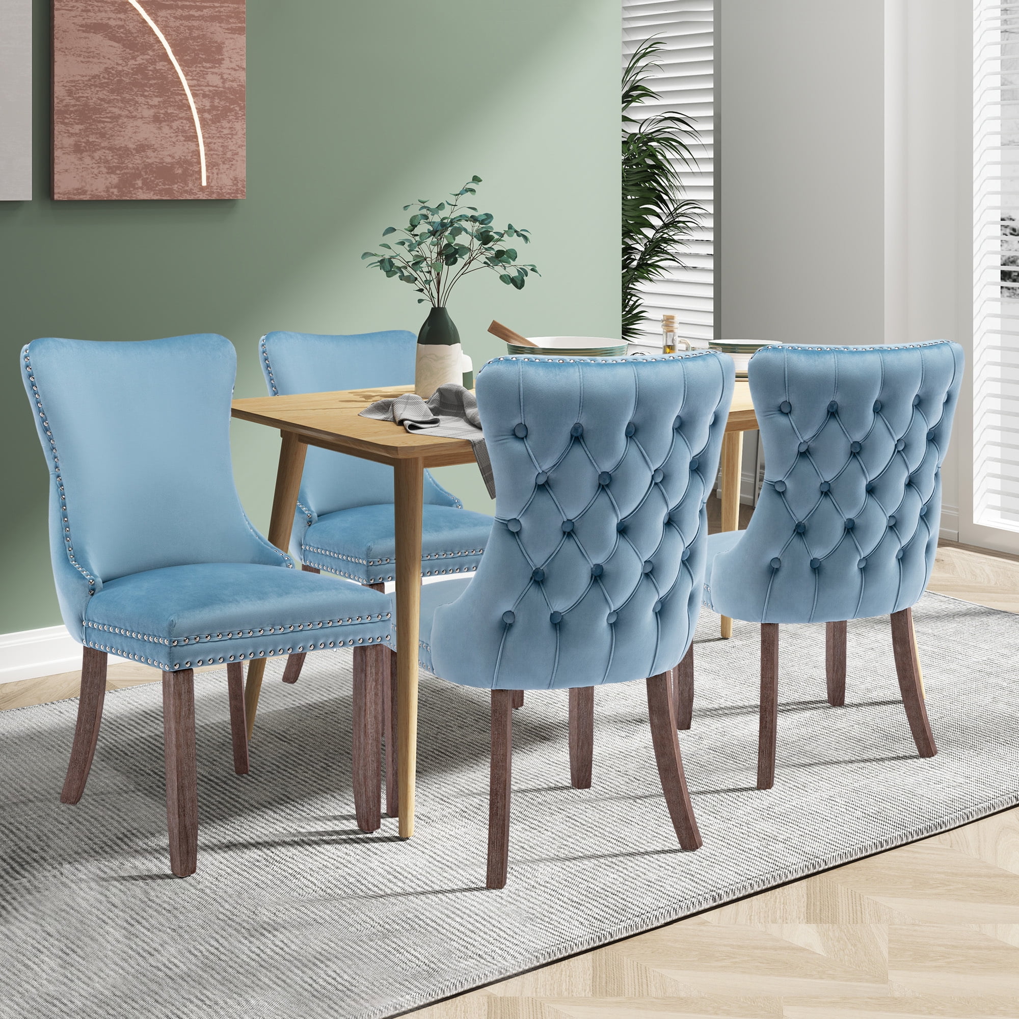 Sedona House Dining Chair set of 6, Upholstered WingBack Dining Chair