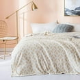 thumbnail image 1 of Sedona House KTBK5002 Printed Soft Warm Lightweight Flannel Blanket 90x95 King Size Ivory, 1 of 7