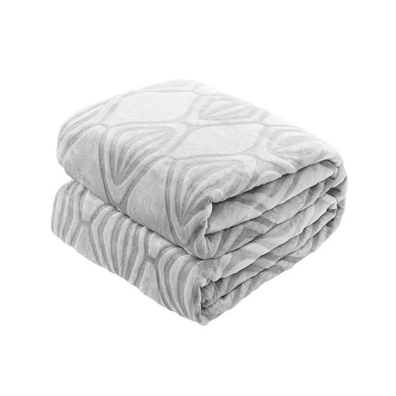 Sedona House Microfiber Flannel Twin Blanket, 60" x 80", Gray