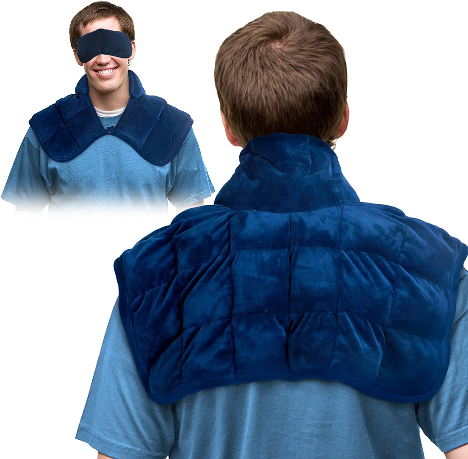 Sedona House Weighted Neck & Shoulder Wrap, Microwavable Heat Pad, Ice