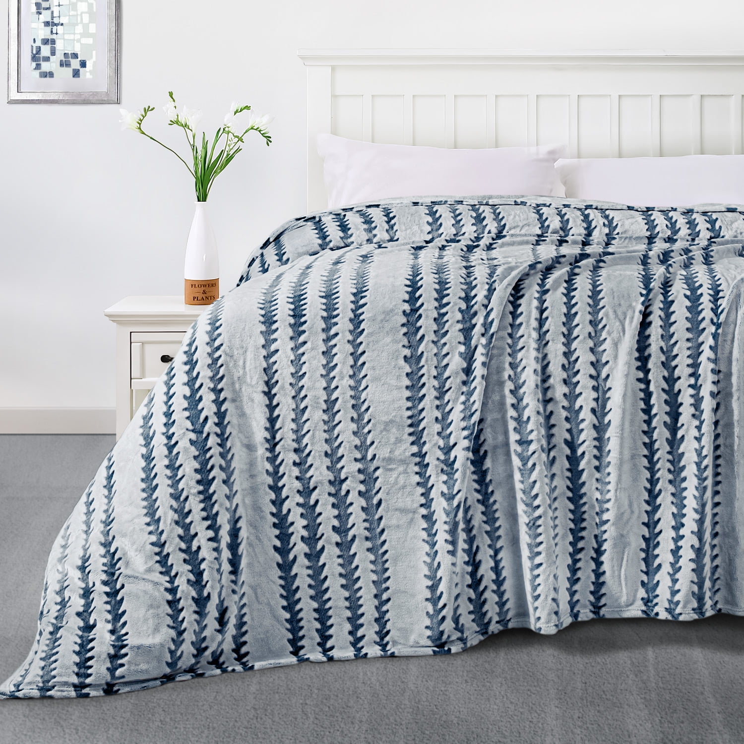 Sedona House Queen Size Blanket, Flannel Soft Fluffy Plush Blankets