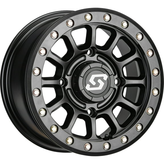 Sedona Sano Beadlock 14X7 Atv/Utv Wheel Satin Black 4/156 +30Mm
