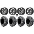 thumbnail image 1 of Sedona Rift 14" Wheels Black 27" Bogger Tires Can-Am Commander Maverick Renegade Outlander Defender, 1 of 4