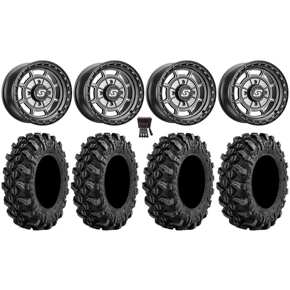 Sedona Rift 14" Wheels Grey 27" Buck Snort Tires Polaris RZR XP 1000 / PRO XP / Ranger XP 900/1000
