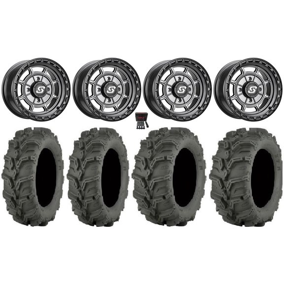Sedona Rift 14" Wheels Grey 27" Mud Lite XTR Tires Kawasaki Mule Pro FXT
