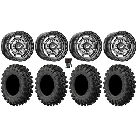 Sedona Rift 14" Wheels Grey 28" MotoRavage XL Tires Sportsman 550 850 1000