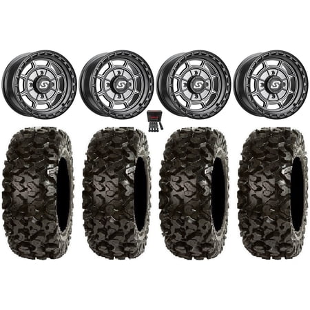 Sedona Rift 14" Wheels Grey 28" Rip Saw Tires Kawasaki Mule Pro FXT