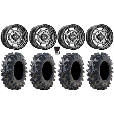 Sedona Rift 14" Wheels Grey 28" Terminator Tires Kawasaki Mule Pro FXT