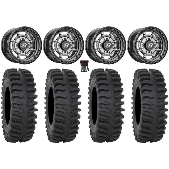 Sedona Rift 14" Wheels Grey 28" XT400 Tires Sportsman 550 850 1000