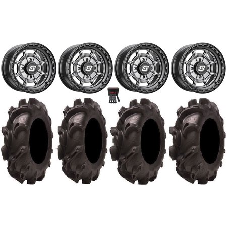 Sedona Rift 14" Wheels Grey 30" Monster Mayhem Tires Sportsman RZR Ranger
