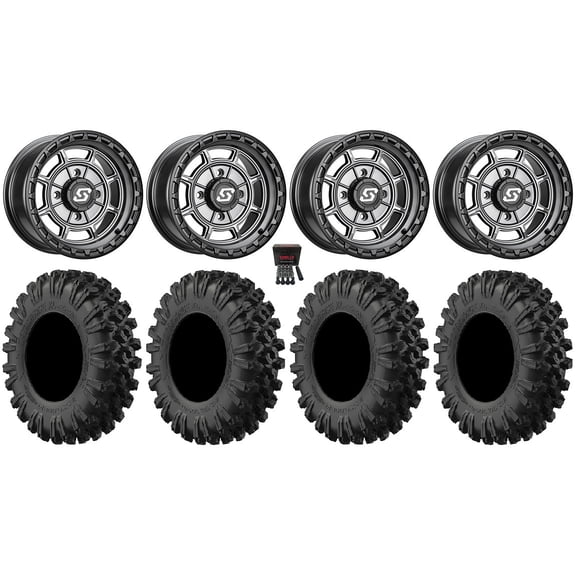 Sedona Rift 14" Wheels Grey 30" MotoRavage XL Tires Polaris RZR XP 1000 / PRO XP / Ranger XP 900/1000