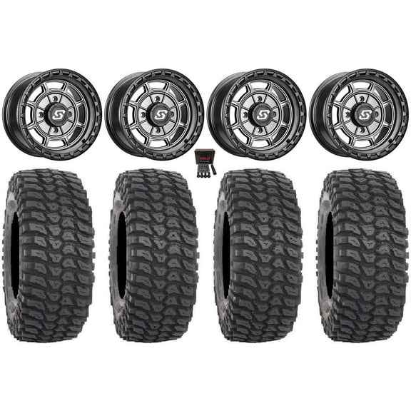 Sedona Rift 14" Wheels Grey 30" XCR350 Tires Sportsman RZR Ranger