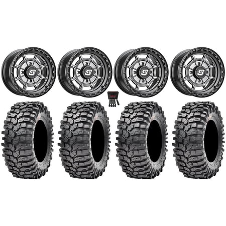 Sedona Rift 14" Wheels Grey 35" Roxxzilla Tires Can-Am Commander Maverick Renegade Outlander Defender