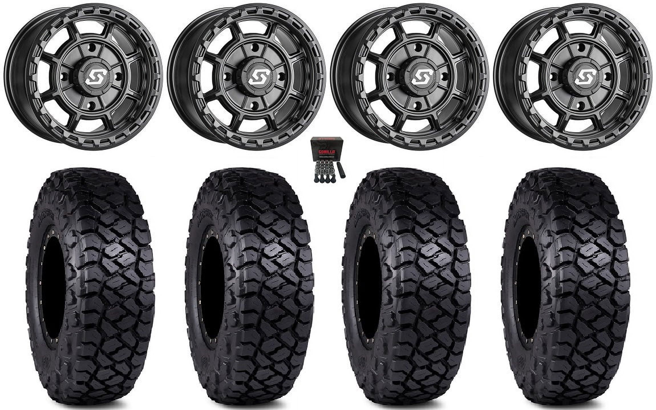 15x6 Rims Sedona Rift 15x6 Wheels Black 32
