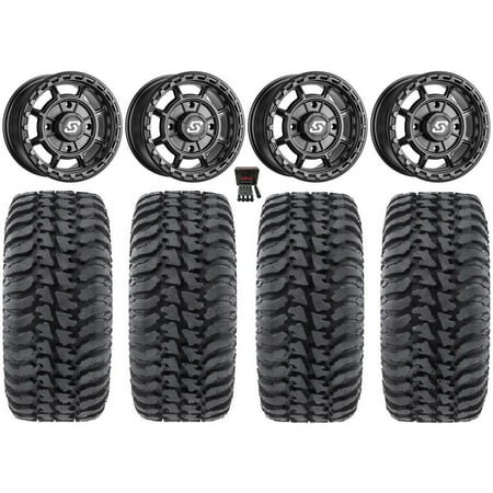 Sedona Rift 15x6 Wheels Black 32" Regulator Tires Sportsman RZR Ranger