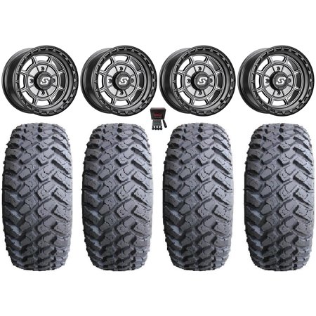 Sedona Rift 15x6 Wheels Grey 32" MotoHammer Tires Sportsman RZR Ranger