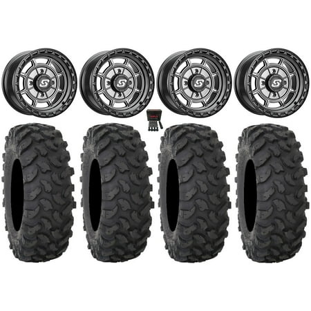 Sedona Rift 15x6 Wheels Grey 32" XTR370 Tires Kawasaki Mule Pro FXT