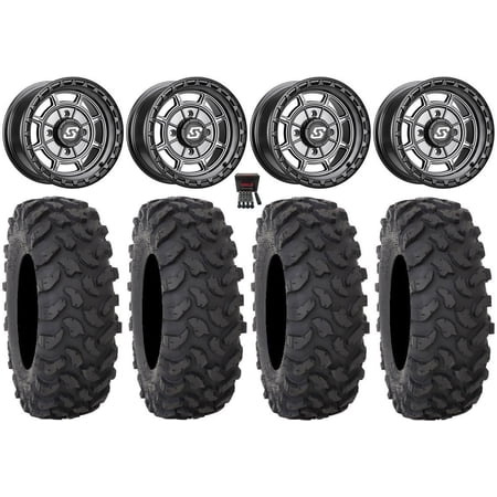 Sedona Rift 15x6 Wheels Grey 37" XTR370 Tires Kawasaki Mule Pro FXT