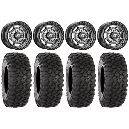 Sedona Rift 15x7 Wheels Grey 30" XC450 Tires Sportsman RZR Ranger