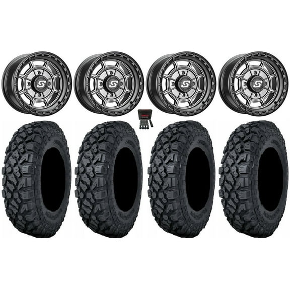 Sedona Rift 15x7 Wheels Grey 32" Klever X/T Tires Polaris RZR XP 1000 / PRO XP / Ranger XP 900/1000