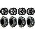 thumbnail image 1 of Sedona Rukus 14" Wheels Black +30mm 27" Bogger Tires Sportsman RZR Ranger, 1 of 4