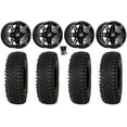 thumbnail image 1 of Sedona Rukus 14" Wheels Black +30mm 27" Roctane ST Tires Sportsman RZR Ranger, 1 of 4