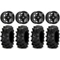 thumbnail image 1 of Sedona Rukus 14" Wheels Black +30mm 30" Cryptid Tires Sportsman RZR Ranger, 1 of 4