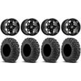 thumbnail image 1 of Sedona Rukus 14" Wheels Black +30mm 30" MotoVator Tires Sportsman RZR Ranger, 1 of 4