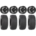 thumbnail image 1 of Sedona Rukus 14" Wheels Black +30mm 30" XCR350 Tires Kawasaki Mule Pro FXT, 1 of 4