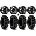 thumbnail image 1 of Sedona Rukus 14" Wheels Black +30mm 34" Warrior XT Tires Kawasaki Mule Pro FXT, 1 of 4