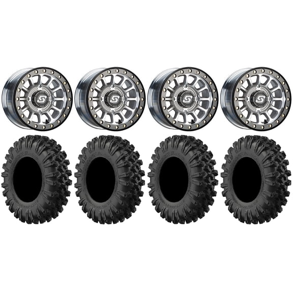 Sedona Sano Bdlk 14" Wheels Cast 28" MotoRavage XL Tires Sportsman 550 850 1000