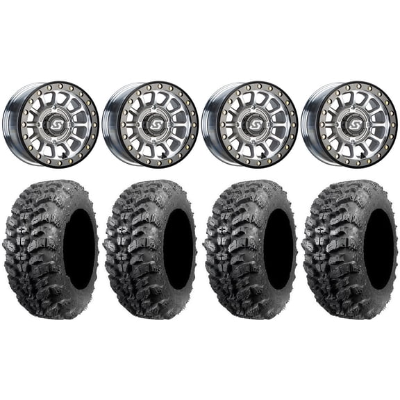 Sedona Sano Bdlk 14" Wheels Ct +30mm 28" Sniper 920 Tires Sportsman 550 850 1000