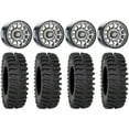 thumbnail image 1 of Sedona Sano Bdlk 14" Wheels Ct +30mm 28" XT400 Tires Sportsman RZR Ranger, 1 of 4