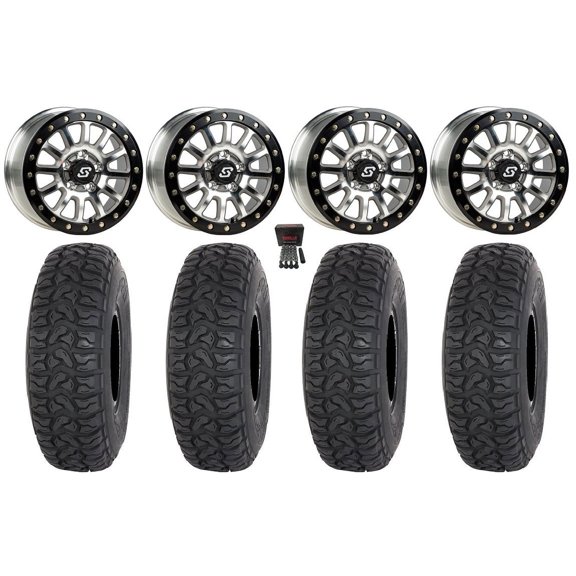 Sedona Sano Bdlk 15" Wheels Ct 33" Chicane LT Tires Polaris RZR Turbo R & Pro R Ranger 1500 Xpedition