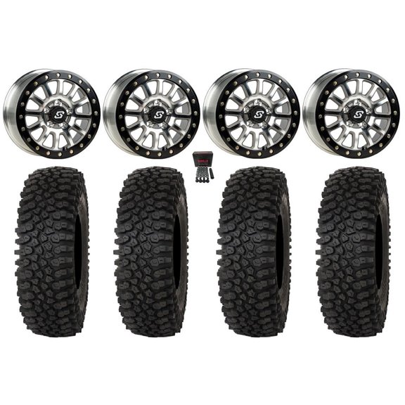 Sedona Sano Bdlk 15" Wheels Ct 33" Roctane ST Tires Polaris RZR Turbo R & Pro R Ranger 1500 Xpedition