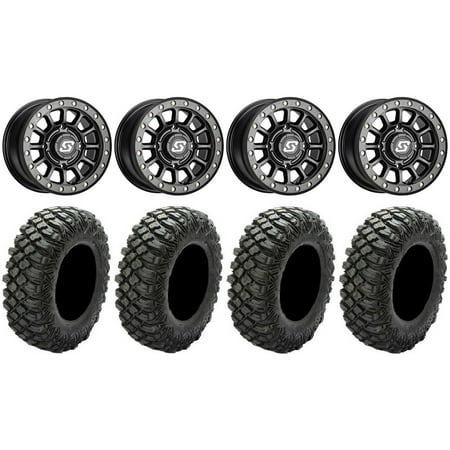 Sedona Sano Bdlk 15x6 Wheels Bk 32" Crawler XR Tires Sportsman RZR Ranger