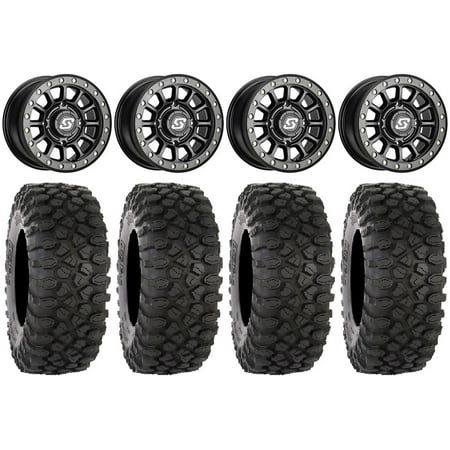 Sedona Sano Bdlk 15x6 Wheels Bk 33" XC450 Tires Sportsman RZR Ranger