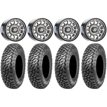 Sedona Sano Bdlk 15x6 Wheels Ct 32" RAZR XT Tires Kawasaki Mule Pro FXT