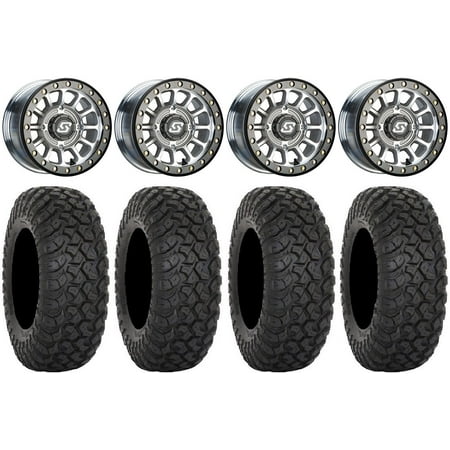 Sedona Sano Bdlk 15x6 Wheels Ct 32" RT320 Tires Can-Am Maverick X3 / Honda Pioneer 1000 / Talon