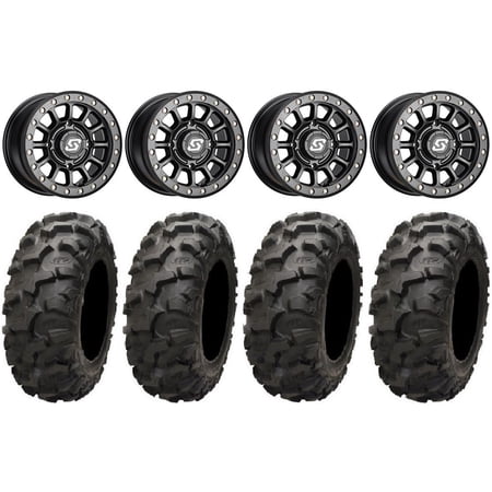 Sedona Sano Bdlk 15x7 Wheels Bk 32" Blackwater Tires Sportsman RZR Ranger