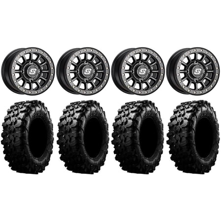 Sedona Sano Bdlk 15x7 Wheels Bk 32" Carnivore Tires Sportsman RZR Ranger